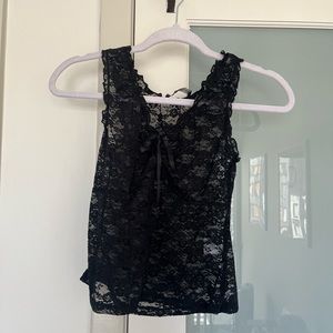 Black lace top